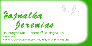 hajnalka jeremias business card